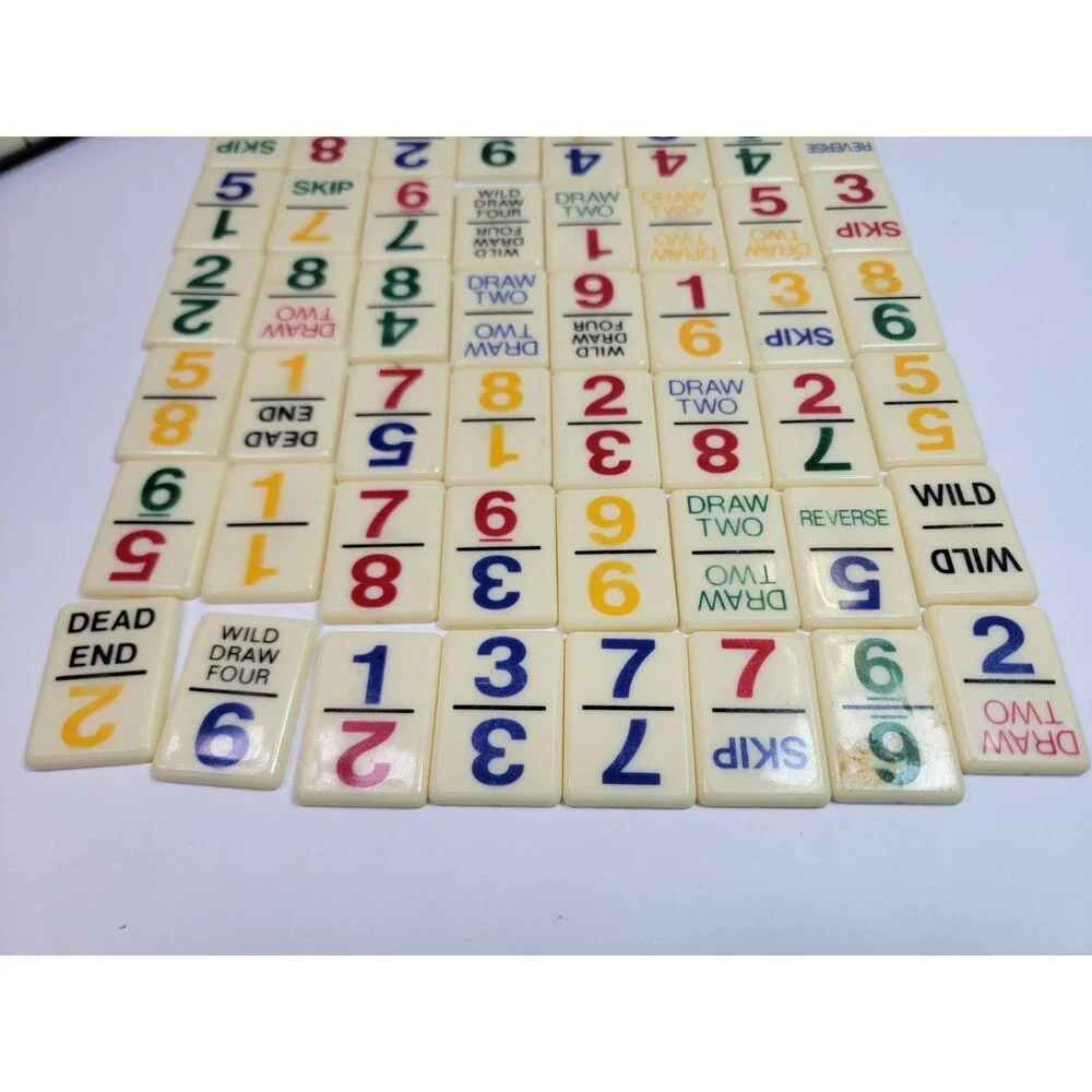 Vintage UNO Dominos Game 1986/1989 International Games Tiles Instructions 5...